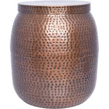 These versatile metal garden stools can be used as an accent table, planter, ottoman, storage, or as extra seating for unexpected guests. Better Homes And Gardens Radley 20 5 In Outdoor Hammered Garden Stool Walmart Com Walmart Com