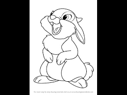 Rabbit drawing easy bunny drawing rabbit cartoon drawing. How To Draw Thumper From Bambi Youtube