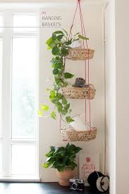Hanging baskets are excellent for adding colour and texture to entrance ways, verandas, walls and pergolas. Diy Hanging Baskets Collective Gen Home Decor Hacks Hanging Baskets Diy Hanging