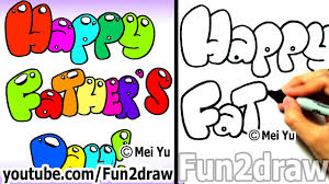 Showing dad how much you love him on father's day doesn't have to cost a there's no shortage of ways to show dad how much you love him on father's day 2021. How To Draw Bubble Letters Happy Father S Day Fun Things To Draw Fun2draw Online Art Classes Youtube