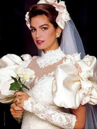 Cindy Crawford 1988 Worst Wedding Dress 1980s Wedding Dress Wedding Dresses 80s