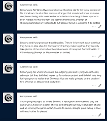 Any information you publish in a comment, profile, work, or content that you post or import onto ao3 including in summaries, notes and tags, will be accessible . Monsta X Fanfic Request Forum