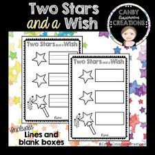 Two Stars And A Wish Template Worksheets Teaching Resources Tpt