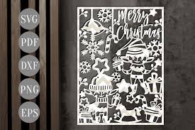 Are you searching for christmas card png images or vector? Elf Christmas Card Template File Svg Xmas Ornament Papercut Dxf Pdf By Personal Epiphany Thehungryjpeg Com