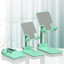 The heavy metal base and aluminum body give the stand a strong and stable grip. Shop Foldable Desktop Phone Holder Tablet Stand Mobile Desk Stand Mobile Tablet Holder Green From China Tvc Mall Com