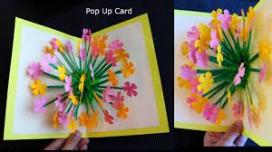 Designed by peter hewitt, freshcut paper forever flowers are stunning, life sized, pop up flower bouquet greeting cards. 3d Paper Flower Pop Up Card Paper Crafts Diy Pop Up Card Youtube