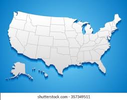 This map contains al this. United States America Map 3d Illustration Stock Vector Royalty Free 357349511