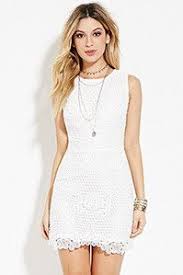 Robes Forever 21 Canada White Crochet Dress Dresses Bodycon Floral Dress