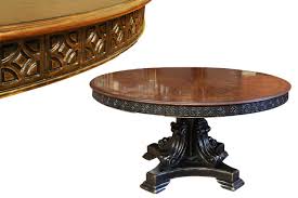 Shop gold pedestal tables at luxedecor.com. 60 Inch Round Walnut Pedestal Dining Table W Black And Gold