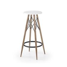200$ 6 tabourets, pattes en bois et métal, assise en cuir bourgogne, hauteur 28 prix: Tabouret De Bar Blanc Metal Et Bois