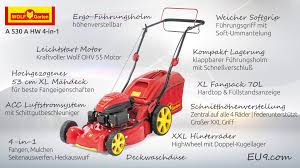 Wolf garten rasenmäher zu top preisen und in großer auswahl verfügbar. Wolf Garten A 530 A Hw 4 In 1 Benzin Rasenmaher Eu9
