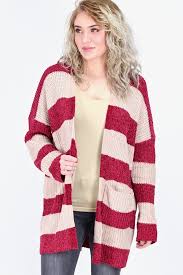 Great savings & free delivery / collection on many items. Chenille Striped Chunky Knit Cardigan Taupe Burgundy Chunky Knit Cardigan Chenille Sweater Chunky Knit