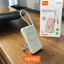  PB7002 Wireless Power Bank, 15W Magnetic & 20W Type-C, Precise digital display design, Folding Stand Design. 