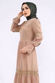 Gupurlu Sifon Elbise Tsd5472 Kahve Sifon Elbise Elbise The Dress