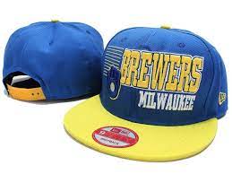 Mlb Milwaukee Brewers Snapback Hats Caps Blue 4111 Only 8 90usd New Era Hat Snapback Hats Snapback