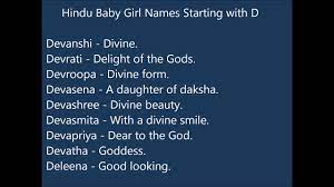 Consider using one of the great 100 usa female names listed below. Indian Hindu Baby Girl Names D Youtube