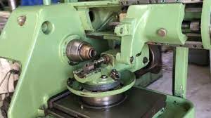 The teeth or splines of the gear are progressively cut into the material (a flat, cylindrical piece of metal). Gear Hobbing Machine Koepfer 135 Youtube