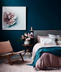 View interior and exterior paint colors and color palettes. Client Files A Moody Blue Rose Guest Bedroom Design