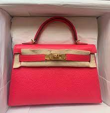 Hermes Kelly 20 Mini Sellier Rose Extreme Epsom Gold Hardware Vendome Monte Carlo