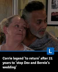 Coronation Street fans think Dev Alahan and Bernie Winter's upcoming  wedding will trigger the return of a former cobbles residentClick the link  in our bio to read the full story 🔗#leicester #leicslive #