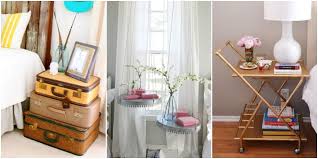 Craft ideas will show you how to turn a wire basket into a nightstand. Nightstand Ideas Unique Bedside Tables