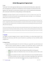 The plan must be updated to reflect the specific contract. Artist Management Contract Template Contract Template Artist Management Photography Pricing Guide Template