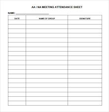 Attendance Chart Template 3 Blank Invoice