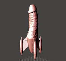 OBJ file Space seX' Cock Rocket Dildo 🍆・Design to download and 3D  print・Cults