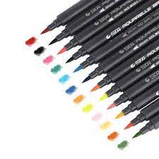 Each pen has a brush tip to create medium to bold strokes. Sta Aquarelle Coloring Brush Pens Draw Store