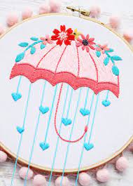 I love hand embroidery so much, that i've designed several free embroidery patterns for you to download. Singing In The Rain Embroidery Patterns