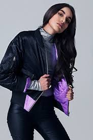 Black And Purple Bomber Jacket Bomber Salt Bomber Jacket Chunky Metal Bomber