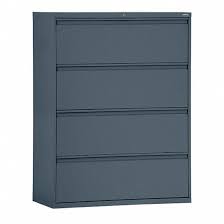 Drawers have full drawer extension for complete access to all documents. Sandusky Lateral File Cabinet 4 Drawer Charcoal 22nd52 Lf8f364 02 Grainger