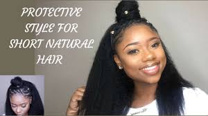 Combine with a vibrant color for a dazzling summer look. Quick And Easy Protective Hairstyle For Short Natural 4c B A Hair Betterlengths Youtube