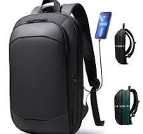 Amazon.com: hk Mochila de negocios para hombres de 17 pulgadas, delgada y  expandible, impermeable, mochila de viaje para laptop con puerto de  cargador ...