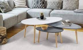 lot de 2 ou 3 tables gigognes scandinaves table basse gigogne table basse table de salon