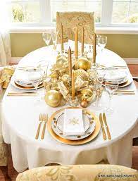 The gold finishing table is simple to operate, has full variable speed control, has a capacity of up to 255 pounds per hour in roughing mode, 70 with ultra fine gold and can recover fine gold down to 400 mesh with a minimal water requirement of 6 to 10 gallons per minute. Glamorous Gold Plated Christmas Tablesetting My Island Bistro Kitchen