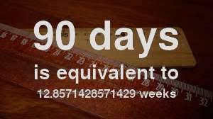 How many weeks are in 90 days. 90 D To Wk How Long Is 90 Days In Weeks Convert