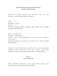 Penjelasan lengkap seputar contoh surat penawaran yang baik dan benar. Contoh Surat Kontrak Kerja Arsitek