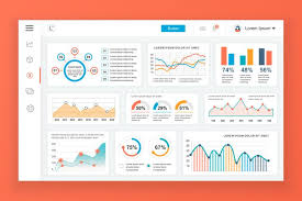 Dashboard Admin Panel Vector Design Template With