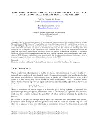 (b) while filling the form, each box, wherever provided, should contain onl one character (f) form should be filled up completely. Pdf Analysis Of The Production Theory For The Electricity Sector A Case Study Of Tenaga Nasional Berhad Tnb Malaysia