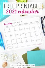 Monthly and weeekly calendars available. Free Printable 2021 Calendar Abby Lawson