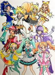 Vocaloid And Kira Kira Precure A La Mode Precure Tokyo Mew Mew Character Design Anime