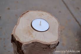 All you need to do is making a hut shape holder for the candles. Diy How To Make A Set Of Tree Stump Candle Holders For The Holidays