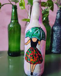 Bottle Art Bottle Painting Bottle Art Glass Bottles Art Wine Bottle Art