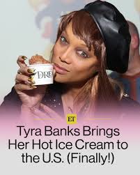 We can't tell you how long we've waited for this: We're finally going to be  able to try Tyra Banks' hot ice cream!!!🍦🔥⁠ ⁠ Tyra just debuted Smize &  Dream in NYC —