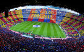 Camp nou biggest stadium fc barcelona minecraft map. Impressive Mosaic At Camp Nou To Get The Clasico Under Way