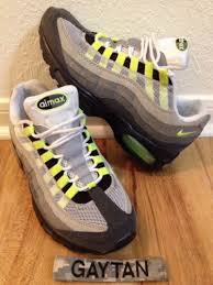 Nike Air Max 95 Sz 8 5 Charcoal Cool Grey Neon Yellow Og Retro Rare 02 17 04 Nike Air Max 95 Nike Air Max Air Max 95