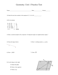 What is measurement of the indicated angle assuming the figure is a square? Geometry Unit 1 Practice Test