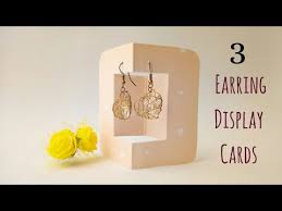 I use a card stock (available at any office supply) to make them. 3 Diy Earring Display Cards Easy Jewelry Packaging Ideas Handmade Gift Packaging Idea Giftideas Youtube