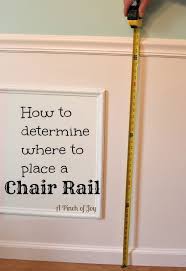 Avoid this common mistake chair rail height is 36 inches to save the wall from chair dings, right? How To Determine Where To Place A Chair Rail A Pinch Of Joy